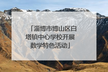 淄博市博山区白塔镇中心学校开展数学特色活动