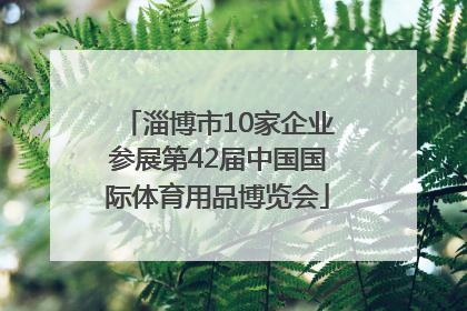 淄博市10家企业参展第42届中国国际体育用品博览会