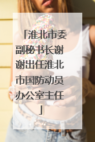 淮北市委副秘书长谢谢出任淮北市国防动员办公室主任