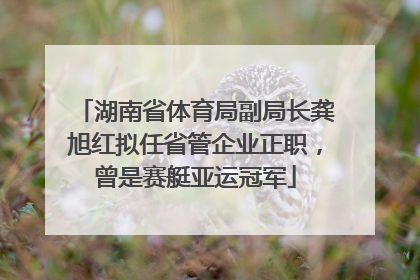 湖南省体育局副局长龚旭红拟任省管企业正职，曾是赛艇亚运冠军