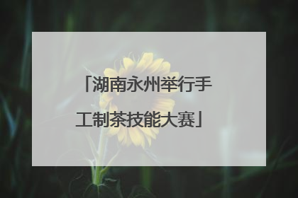 湖南永州举行手工制茶技能大赛