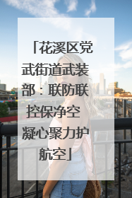花溪区党武街道武装部：联防联控保净空 凝心聚力护航空