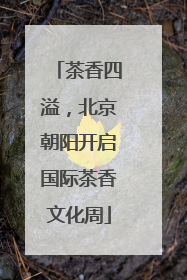 茶香四溢，北京朝阳开启国际茶香文化周