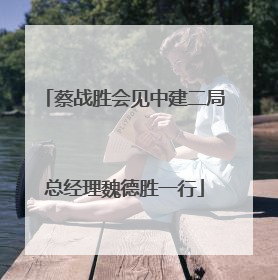 蔡战胜会见中建二局总经理魏德胜一行
