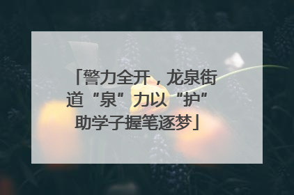警力全开，龙泉街道“泉”力以“护”助学子握笔逐梦