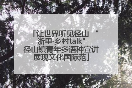 让世界听见径山 “浙里·乡村talk”径山镇青年多语种宣讲展现文化国际范