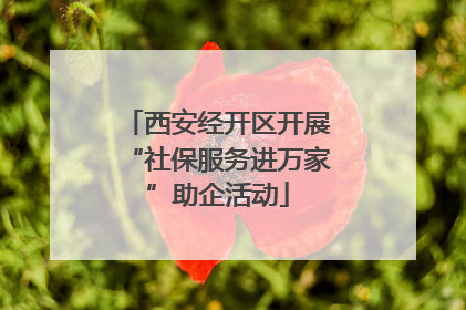 西安经开区开展“社保服务进万家”助企活动