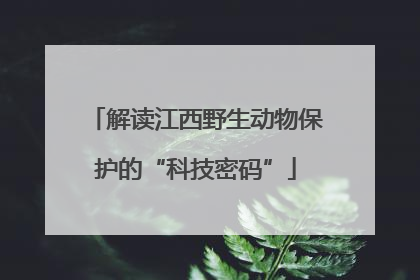 解读江西野生动物保护的“科技密码”