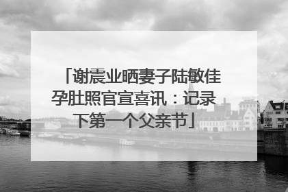谢震业晒妻子陆敏佳孕肚照官宣喜讯：记录下第一个父亲节