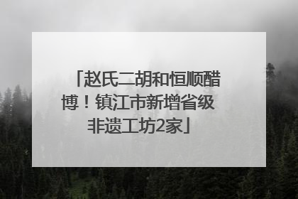赵氏二胡和恒顺醋博！镇江市新增省级非遗工坊2家
