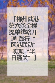 郴州陆港第六条全程提单线路开通 践行“区港联动” 实现“半日通关”