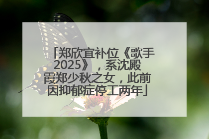 郑欣宜补位《歌手2025》，系沈殿霞郑少秋之女，此前因抑郁症停工两年