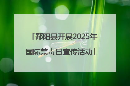 鄱阳县开展2025年国际禁毒日宣传活动