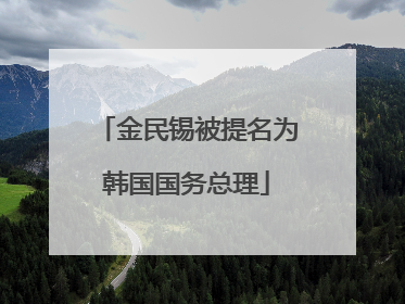 金民锡被提名为韩国国务总理