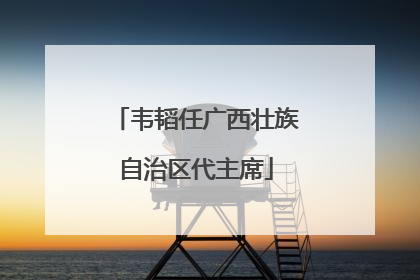韦韬任广西壮族自治区代主席