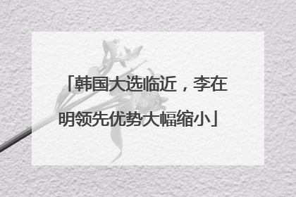 韩国大选临近，李在明领先优势大幅缩小