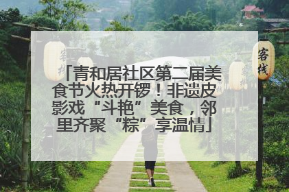 青和居社区第二届美食节火热开锣！非遗皮影戏“斗艳”美食，邻里齐聚“粽”享温情