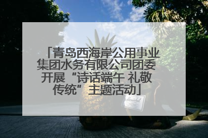 青岛西海岸公用事业集团水务有限公司团委开展“诗话端午 礼敬传统”主题活动