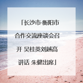 长沙市·衡阳市合作交流座谈会召开 吴桂英刘越高讲话 朱健出席