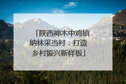 陕西神木中鸡镇纳林采当村：打造乡村振兴新样板