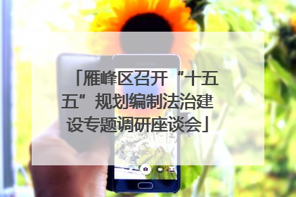 雁峰区召开“十五五”规划编制法治建设专题调研座谈会