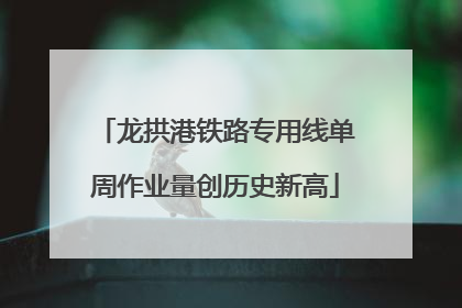 龙拱港铁路专用线单周作业量创历史新高