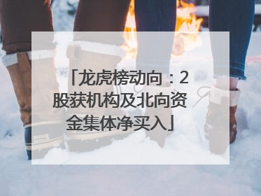 龙虎榜动向：2股获机构及北向资金集体净买入