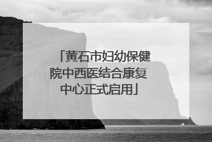 黄石市妇幼保健院中西医结合康复中心正式启用