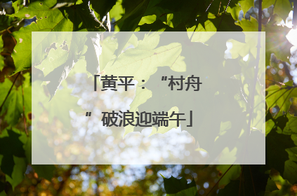 黄平：“村舟”破浪迎端午