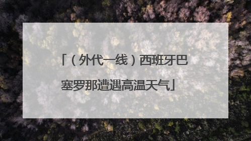 （外代一线）西班牙巴塞罗那遭遇高温天气
