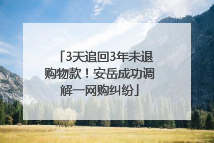 3天追回3年未退购物款！安岳成功调解一网购纠纷