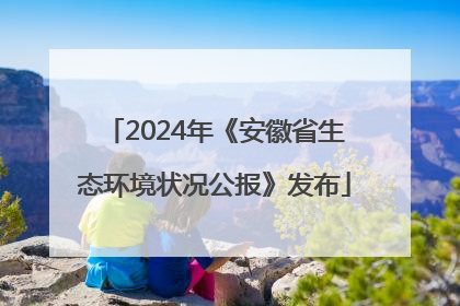 2024年《安徽省生态环境状况公报》发布