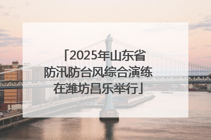 2025年山东省防汛防台风综合演练在潍坊昌乐举行