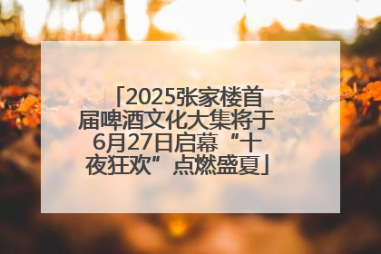 2025张家楼首届啤酒文化大集将于6月27日启幕“十夜狂欢”点燃盛夏