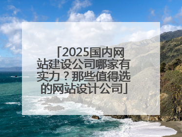 2025国内网站建设公司哪家有实力？那些值得选的网站设计公司