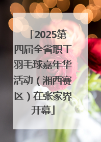 2025第四届全省职工羽毛球嘉年华活动（湘西赛区）在张家界开幕