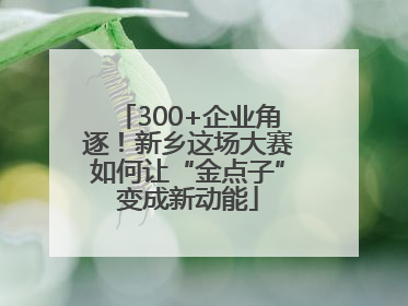 300+企业角逐！新乡这场大赛如何让“金点子”变成新动能