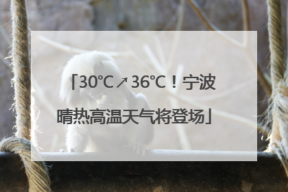 30℃↗36℃！宁波晴热高温天气将登场