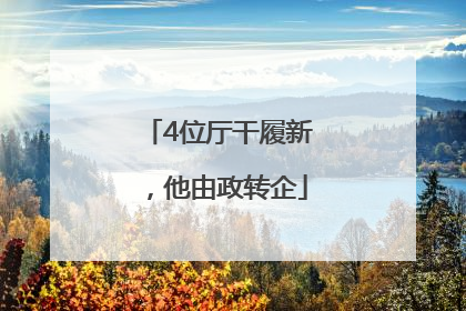 4位厅干履新，他由政转企
